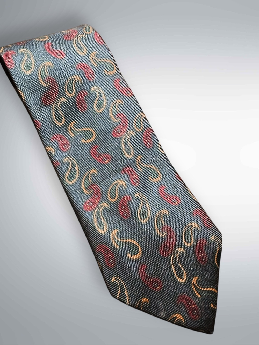 Paul Stuart Men's Paisley Silk Necktie - Mint